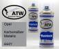 Preview: Opel, Karbonsilber Metallic, 444Y: 400ml Sprühdose + 400ml Klarlack - Set, von ATW Autoteile West.
